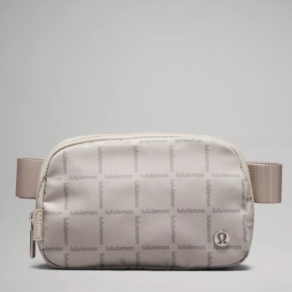 Lululemon Unisex Everywhere Belt Bag 1L Workmark Grid Raw Linen - NEW W/ TAGS